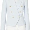 Clearance BCBGMAXAZRIA Bcbgmaxazria Women'S Fitted Double Breasted Blazer Long Sleeve Button V Neck Peak Lapel Functional Pocket Jacket