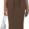 Hot Wenrine Wenrine Womens Sexy 2 Piece Outfits Summer Cutout Tube Tops And Knit Maxi Long Skirts Clubwear Y2K Dress Sets