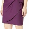 New Alex Evenings Alex Evenings Women'S Slimming Short Ruched Dress With Ruffle(Petite And Regular)