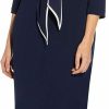 New Adrianna Papell Adrianna Papell Women'S Tipped Crepe Tie Dress