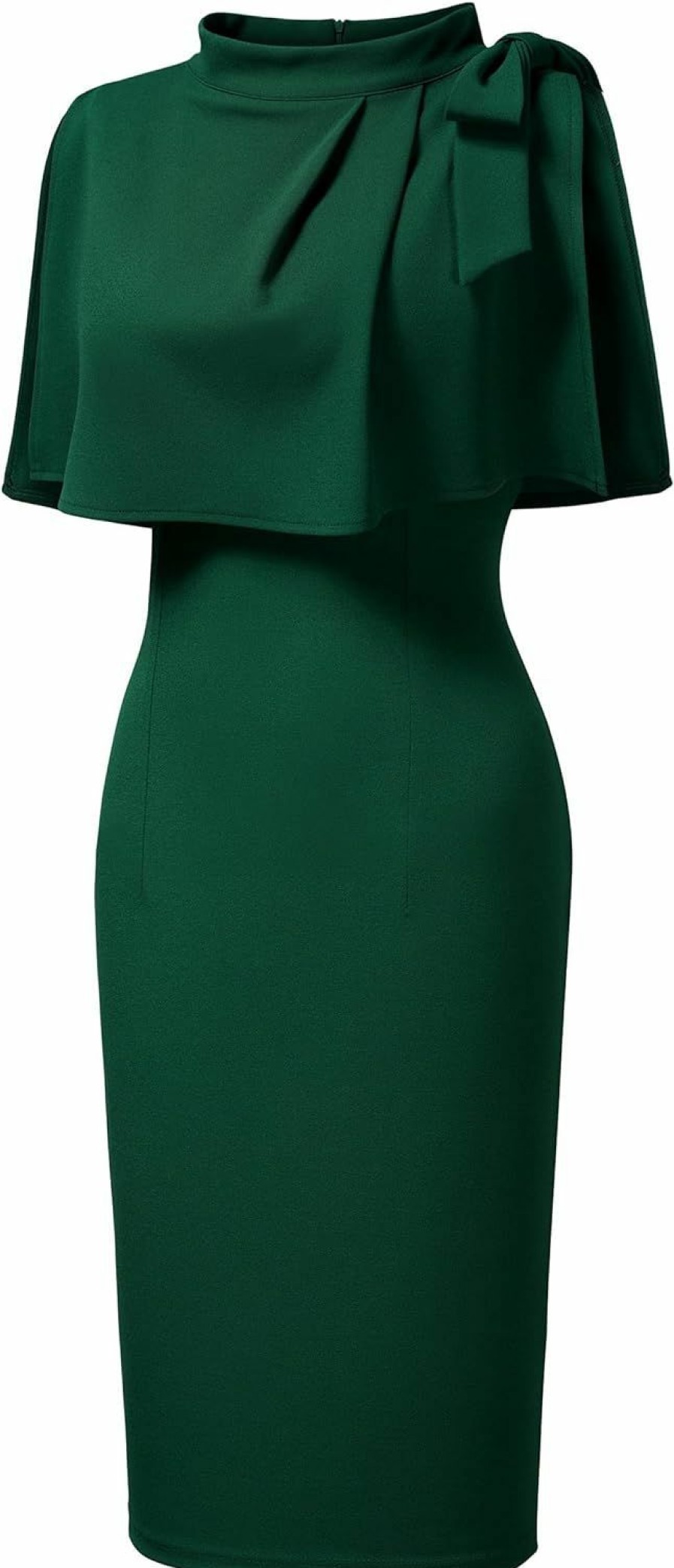 Clearance AISIZE Aisize Women'S Vintage 1940S Half Collar Batwing Cape Party Pencil Dress