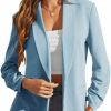 Hot WDIRARA Wdirara Women'S Long Sleeve Open Front Blazer Casual Work Office Jacket