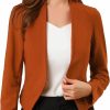 Wholesale Allegra K Allegra K Women'S Work Office Suit Collarless Casual Cropped Blazer Jacket