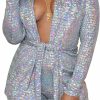 Wholesale Adogirl Women'S Suits Two Piece Outfits - Sexy 3/4 Sleeve Blazer Jacket + Skinny Shorts Set Belted