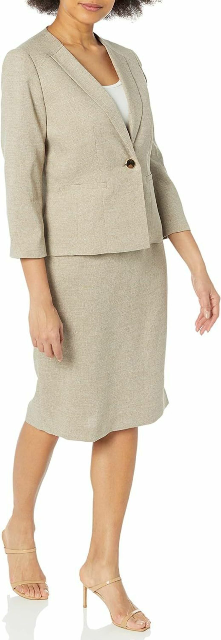 Clearance Le Suit Women'S Petite Jacket/Skirt Suit