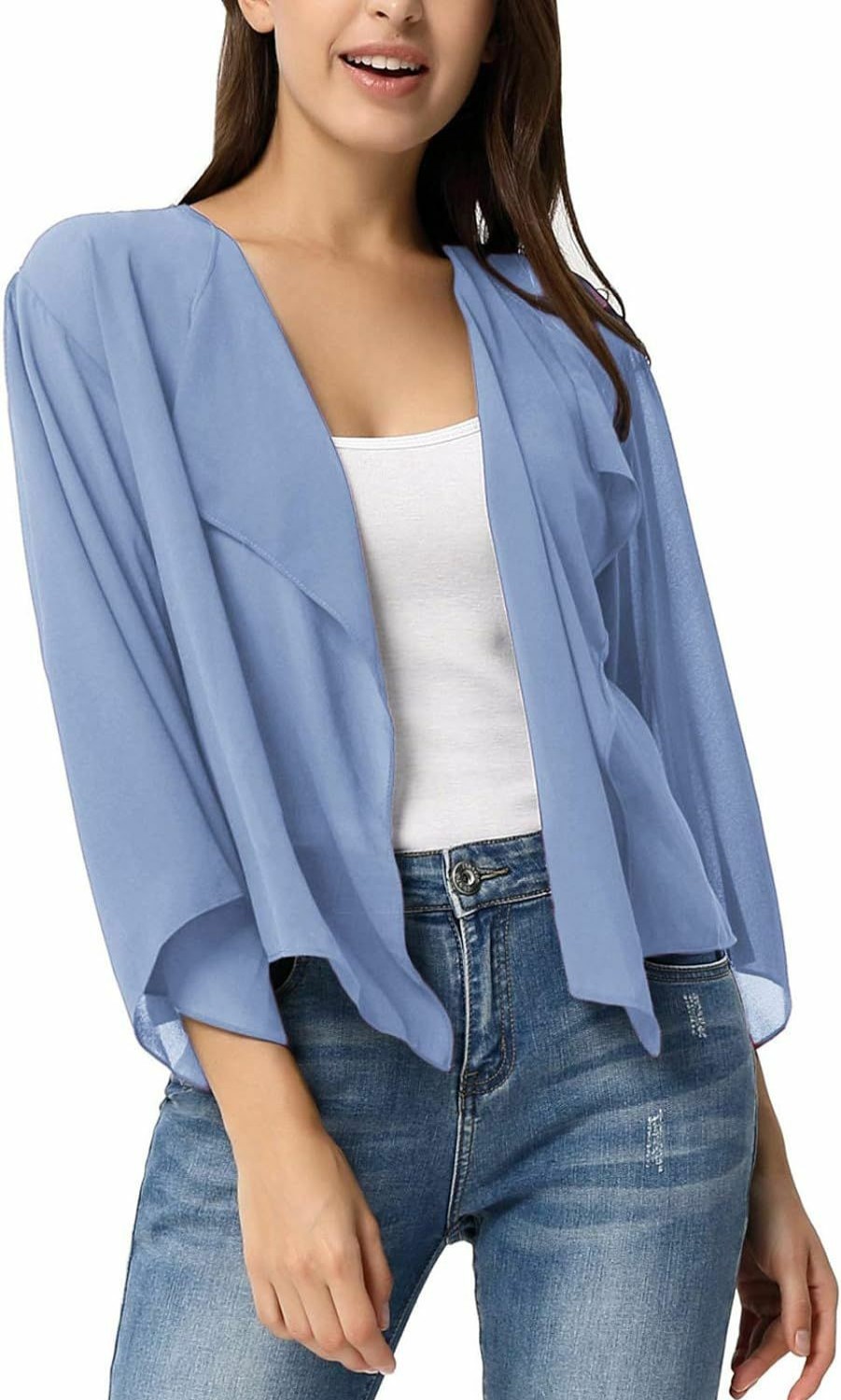 New Kate Kasin Kate Kasin Women Summer Cardigans Chiffon Loose Kimono Cardigan Capes Bolero Shrug