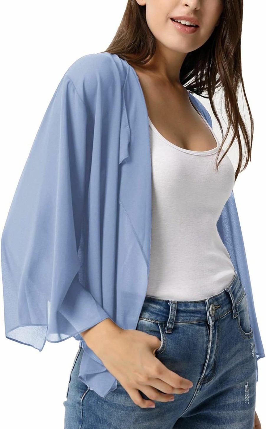 New Kate Kasin Kate Kasin Women Summer Cardigans Chiffon Loose Kimono Cardigan Capes Bolero Shrug