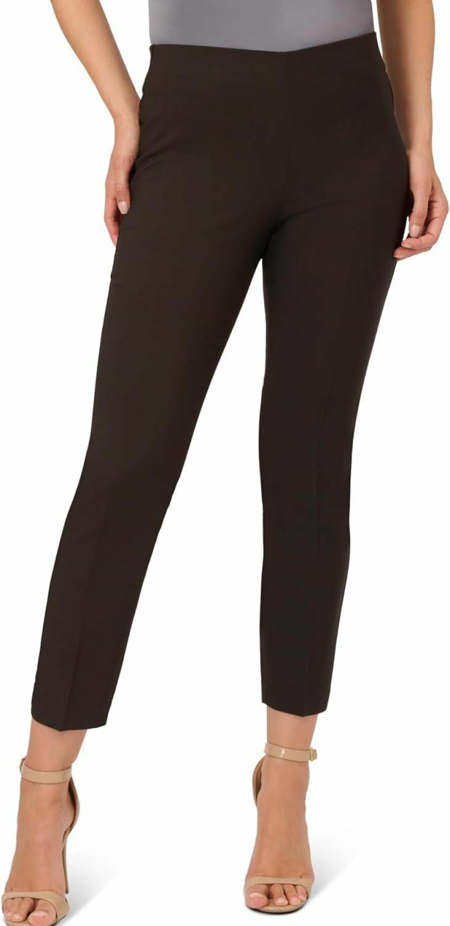 Best Adrianna Papell Adrianna Papell Women'S Solid Bi-Stretch Pull-On Pant