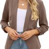 Online POGTMM Women 3/4 Sleeve Blazer Open Front Cardigan Jacket Work Office Blazer