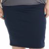 Online ESTEEZ Esteez Plus Size Knee Length Stretchy Cotton Pull-On Pencil Skirt For Women 1X - 4X - Dallas