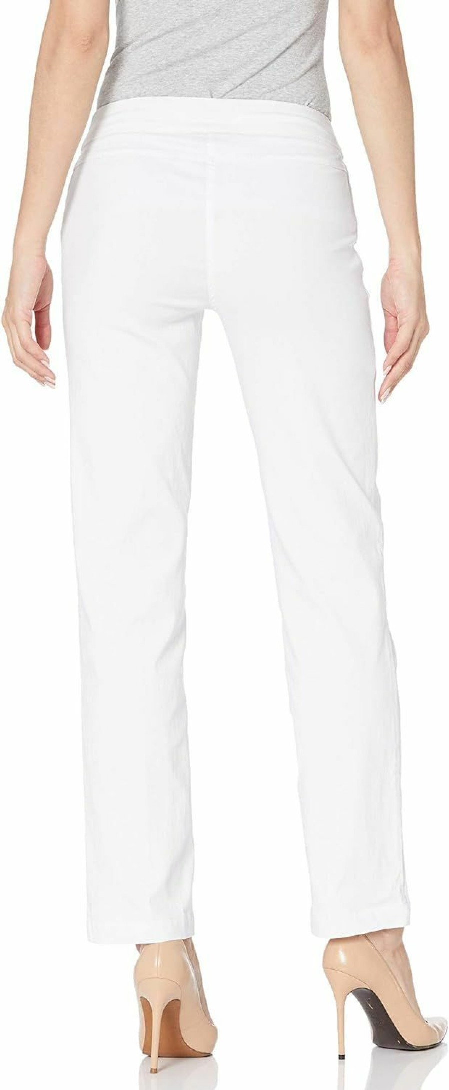 Clearance SLIM-SATION Slim-Sation Women'S Wide Band Pull-On Relaxed Leg Pant With Tummy Control