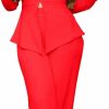 Wholesale Uni Clau Women'S Elegant 2 Piece Outfits V Neck Long Sleeve Blazer Top Straight Long Pants Business Suits Set With Pockets