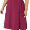 New London Times London Times Women'S Short Sleeve Crepe Fit And Flare Midi With Waist Button Detail