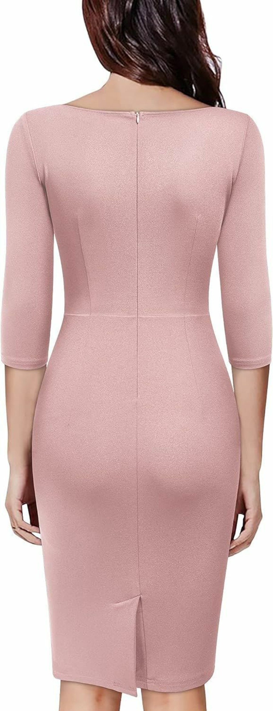 Best Miusol Miusol Women'S Ruffle Style 2/3 Sleeve Slim Cocktail Dress