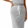 Wholesale Floerns Floerns Women'S Striped Print Sleeveless Tee Shirt With Skirt Set 2 Piece Outfit