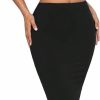 New GORGLITTER Gorglitter Women'S Sexy Two Piece Outfits Strapless Bandeau Tube Tops And Bodycon Midi Skirt Sets