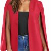 Best LXZTNH Womens Cape Blazer - Split Sleeve Open Front Casual Jacket Coat Workwear Elegant Formal Cape Coat