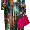 Wholesale BFFBABY Women'S Satin Open Front Cardigan Kimono Duster Sexy Beach Cover-Up Loose Long Flowy Maxi Dress Floral Robe