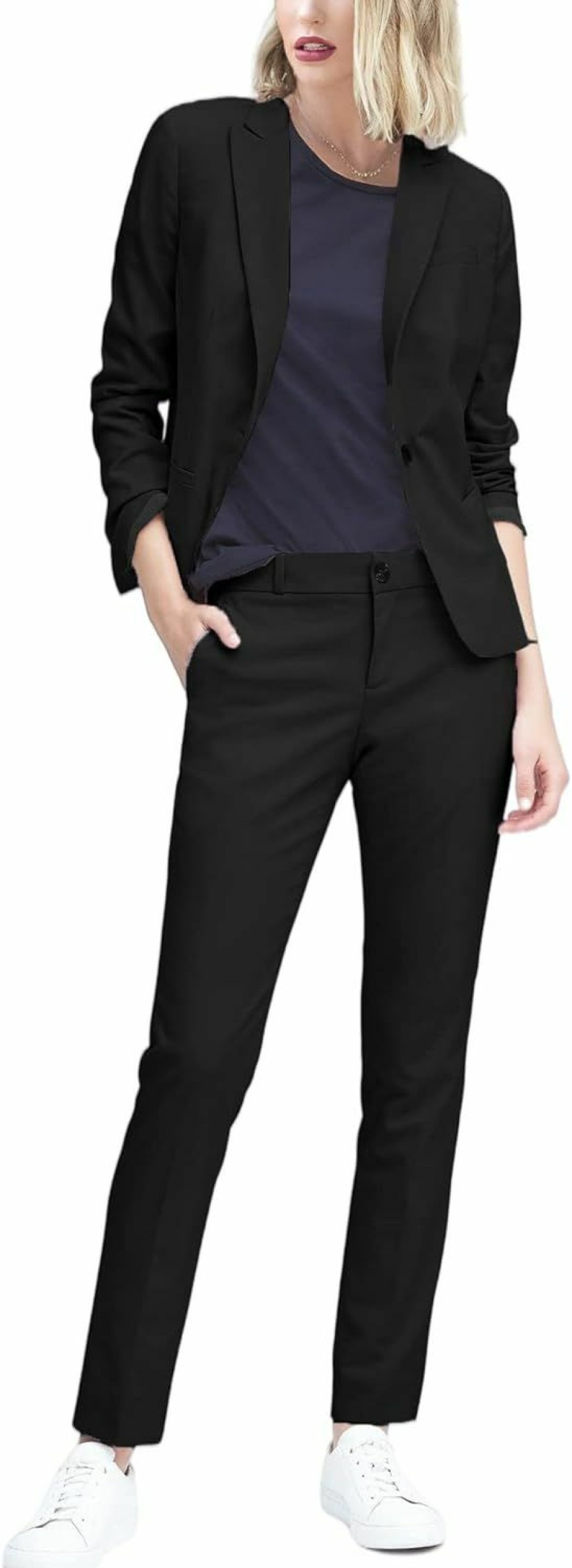 Wholesale Partvece Partvece Women'S 2 Piece Business Suit Set Office Outfits Slim Fit Blazer Pant Suits