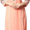 Best Chandrakala Chandrakala Holi Special Eid Gifts,Embroidered Kurti Pant Set Kurta Sets Suits For Women (K222-P)