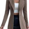 Clearance MakeMeChic Makemechic Women'S Long Sleeve Single Button Lapel Collar Blazer Jackets Coat