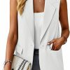 Online CALMR Sleeveless Blazers For Women Casual Open Front Vest Jacket Single Breasted Office Blazer With Pockets