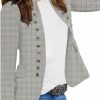 New luvamia Luvamia Women'S Open Front Long Sleeves Work Blazer Casual Buttons Jacket Suit