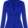 Best MINTLIMIT Mintlimit Womens Long Sleeve Notched Lapel Blazers With Pockets Button Front Work Office Blazer Jacket Suit (Royal Blue-Size Xl)