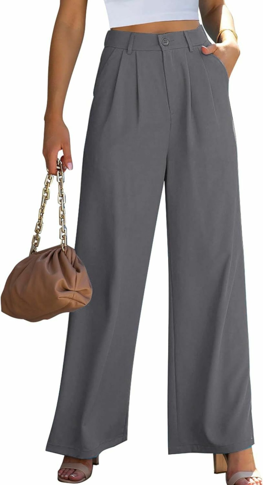 Online GRAPENT Grapent Wide Leg Pants For Women Work Business Casual High Waisted Dress Pants Flowy Trousers Office