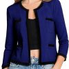 Best DOUBLJU Doublju Casual Open Front Crop Blazers 3/4 Sleeve Round Neck Formal Cropped Jackets For Womens With Plus Size Business Work