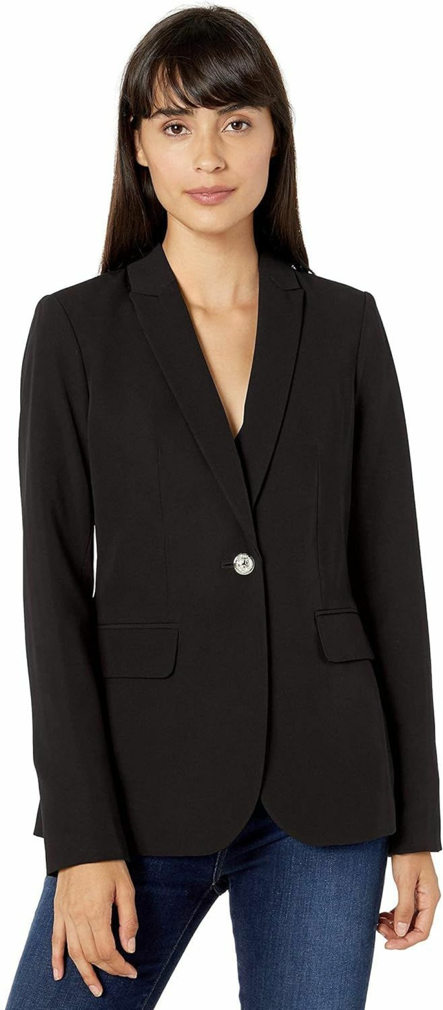 New Tommy Hilfiger Tommy Hilfiger Women'S Blazer Business Jacket With Flattering Fit And Single-Button Closure