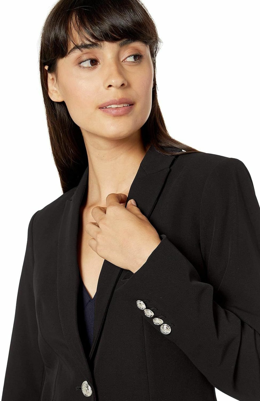 New Tommy Hilfiger Tommy Hilfiger Women'S Blazer Business Jacket With Flattering Fit And Single-Button Closure