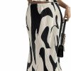 Wholesale GORGLITTER Gorglitter Women'S Graphic Print Skirt Set 2 Piece Outfit Frill Trim Strapless Crop Tube Top And Maxi Skirt Sets