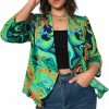 Wholesale WDIRARA Wdirara Women'S Printed Open Front 3/4 Sleeve Blazer Ruffle Jacket Outerwear