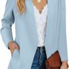 New Vetinee Vetinee Women'S Open Front Pockets Blazer Long Sleeve Work Office Cardigan Jacket