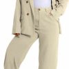 Wholesale HBQ Women'S Two Piece Outfits Casual Blazer Jacket Wide Leg Work Pants Business Suit Sets With Pocket