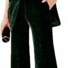 New Botong Women'S 2 Piece Velvet Suit Office Work Suit Notch Lapel Double Breasted Blazer Pants Business Suit Set