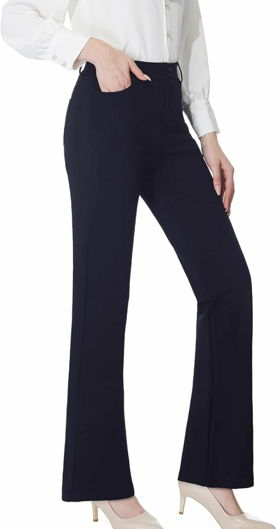 Hot Tapata Tapata Women'S Dress Pants 2 Pack 28''/30''/32''/34'' Stretchy Bootcut Slacks With Pockets Petite Tall For Office Work