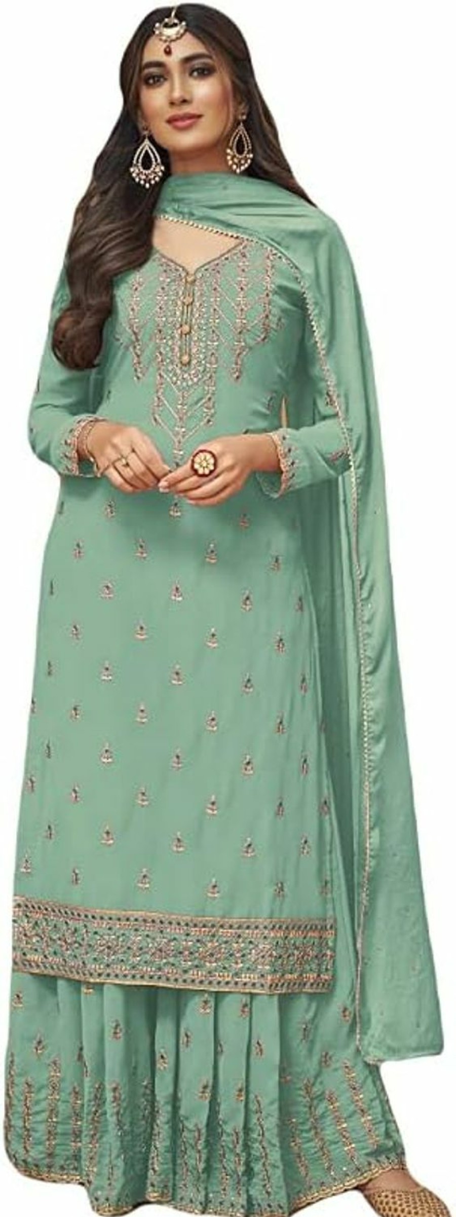 Best Generic Prija Collection Ready To Wear Indian Pakistani Wedding Wear Party Wear Designer Palazzo Straight Salwar Suit For Womens