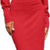 New MASCOMODA Mascomoda 2023 Long Sleeve Midi Skirt Sets Women 2 Piece Outfits Off Shoulder Top Bodycon Ribbed Knit Two Piece Dress Set