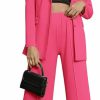 New EXTRO&VERT Extro&Vert Women Suit Two Pieces Outfit Long Sleeve Business Casual Blazer Jacket With Wide Leg Pant Suit Set For Work