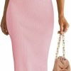 Clearance HAEOF Haeof Women'S 2 Piece Summer Outfits Ribbed Knit Sleeveless Crop Tops Bodycon Midi Skirt Sets 2024 Casual Dress