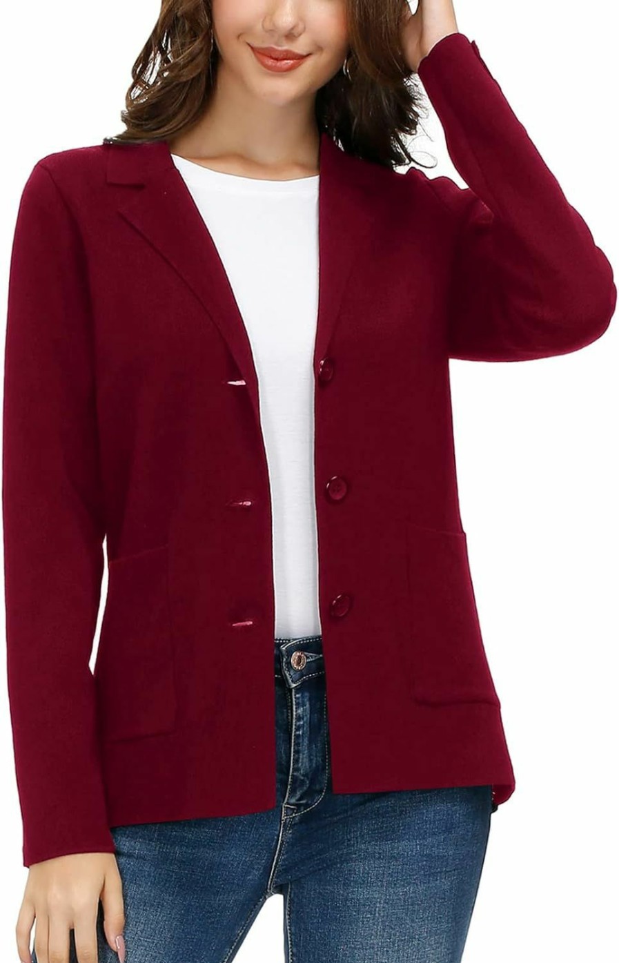 Best KANCY KOLE Women'S Long Sleeve Casual Blazer Work Office Bussiness Jacket With Pocket