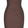 New MUXXN Muxxn Women'S 1950'S Vintage V Neck Ruched Sheath Formal Pencil Dress