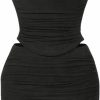 Best GORGLITTER Gorglitter Women'S 2 Piece Outfit Ruched Crop Tank Top And Bodycon Skirt Set