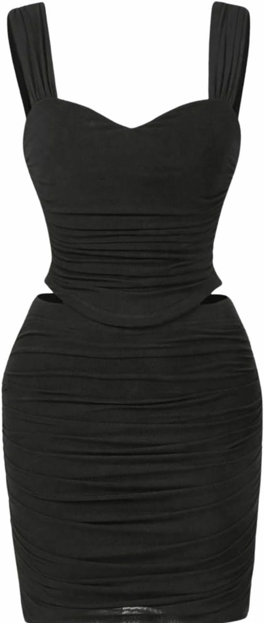 Best GORGLITTER Gorglitter Women'S 2 Piece Outfit Ruched Crop Tank Top And Bodycon Skirt Set