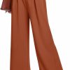 Best DACESLON Women'S Wide Leg Dress Pants High Elastic Waisted In The Back Business Work Causal Trousers Long Straight Suit Pants