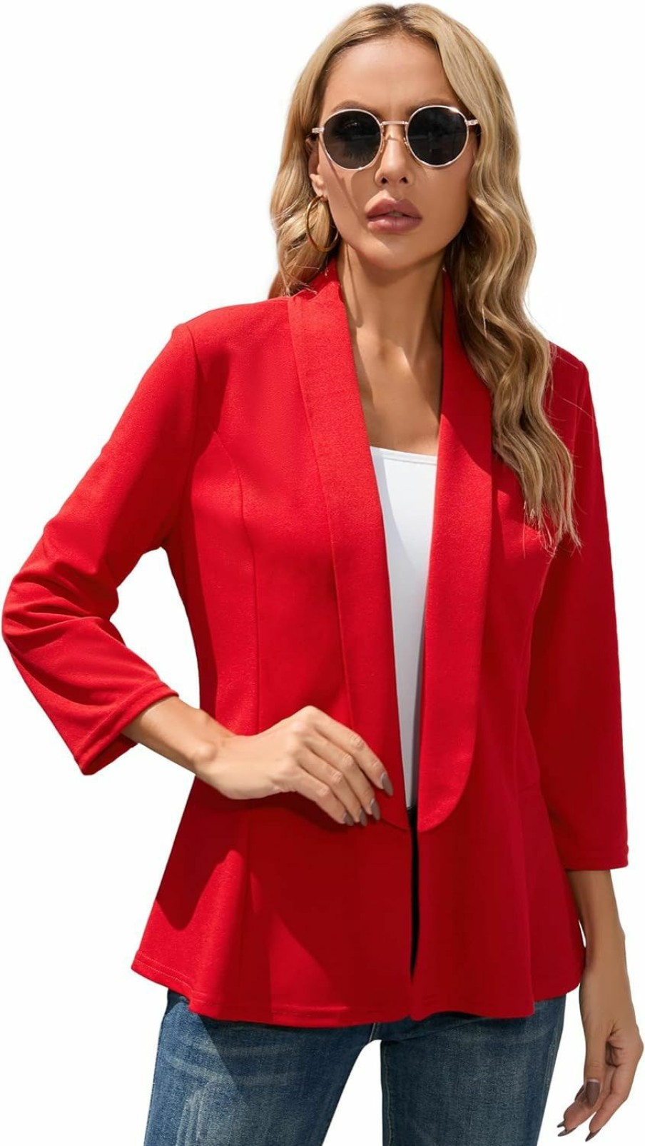 Hot KOJOOIN Kojooin 3/4 Sleeve Blazers For Women Business Casual Blazers For Work Lightweight Blazers Suit Jackets