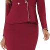 New Allegra K Allegra K Women'S Business Suit 2 Pieces Tweed Trim Blazer Jacket And Skirt Set