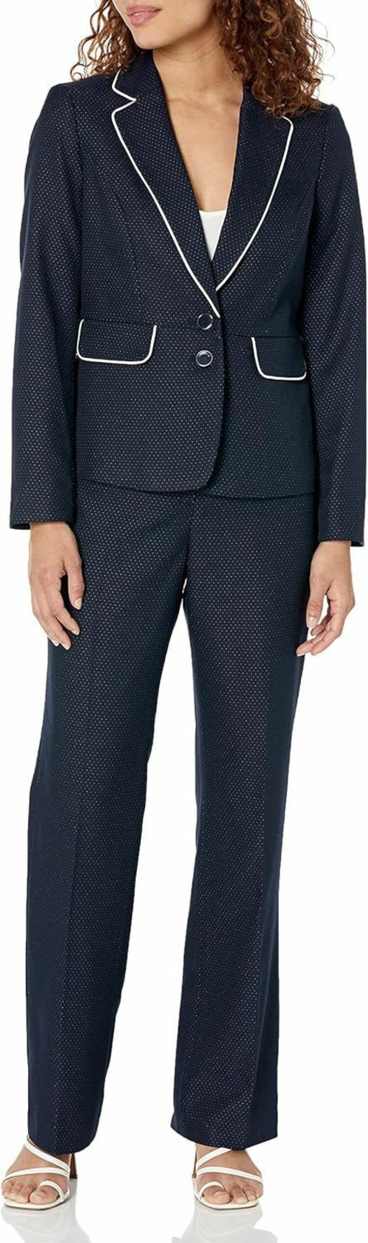 Clearance Le Suit Women'S Jacket/Pant Suit